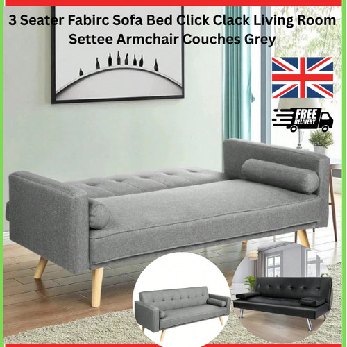 Seater fabirc sofa bed click - 3,